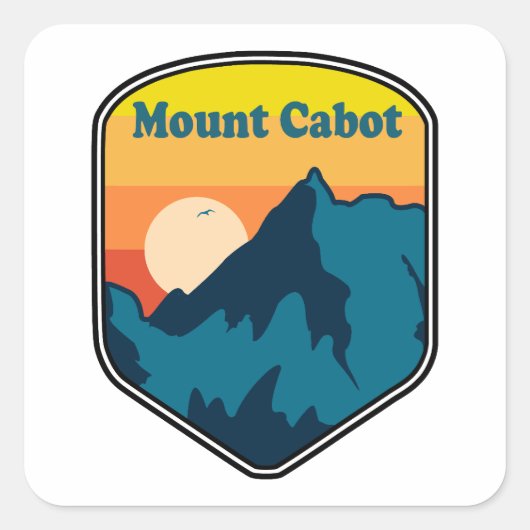 Sticker Carré Mount Cabot New Hampshire Sunrise (Devant)