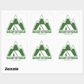Sticker Carré Mount Seymour Provincial Park Mountains Camping (Feuille)