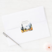 Sticker Carré Mountain River Fall Winter Landcape Adresse : (Enveloppe)