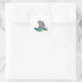 Sticker Carré Mouse as Snowboarder (Sac)