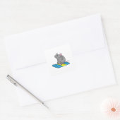 Sticker Carré Mouse as Snowboarder (Enveloppe)