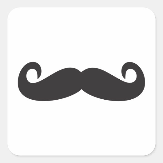 Sticker Carré Moustache (Devant)