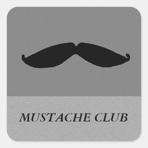 Sticker Carré Moustache