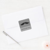 Sticker Carré Moustache (Enveloppe)