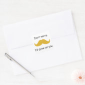 Sticker Carré Moustache, il va grandir sur vous (Enveloppe)
