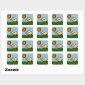 Sticker Carré Mouton soleil (Feuille)