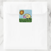 Sticker Carré Mouton soleil (Sac)