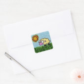 Sticker Carré Mouton soleil (Enveloppe)