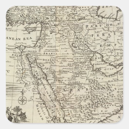 Sticker Carré Moyen-Orient (Devant)