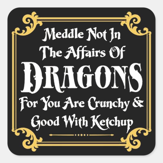 Sticker Carré Moyenne non (Devant)