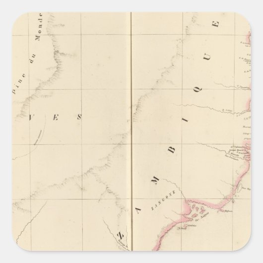 Sticker Carré Mozambique Afrique 47 (Devant)