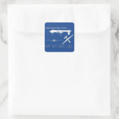 Sticker Carré MQ-1 Predator UAV- Plan d'avion ABD (Sac)