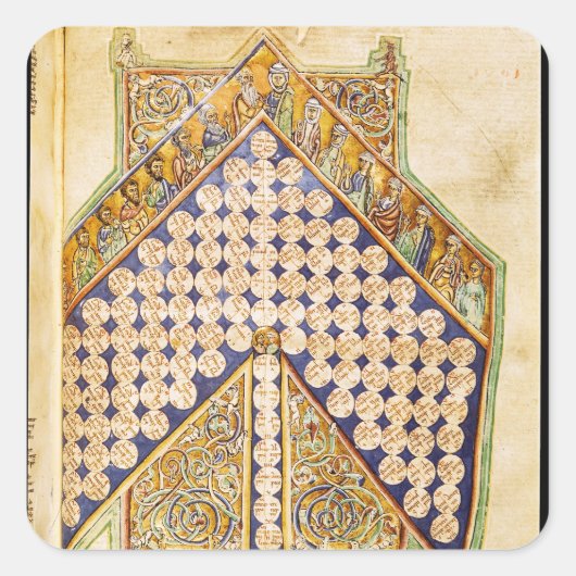 Sticker Carré Ms 476 fol.233 Page d'une Bible (Devant)