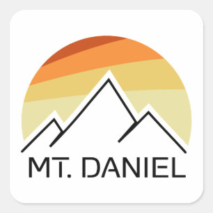 Sticker Carré Mt. Daniel Washington Retro