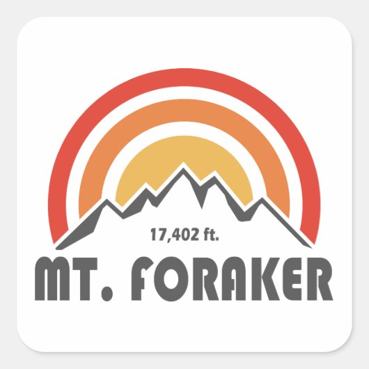 Sticker Carré Mt. Foraker (Devant)