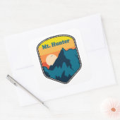 Sticker Carré Mt. Hunter Alaska Lever du Soleil (Enveloppe)
