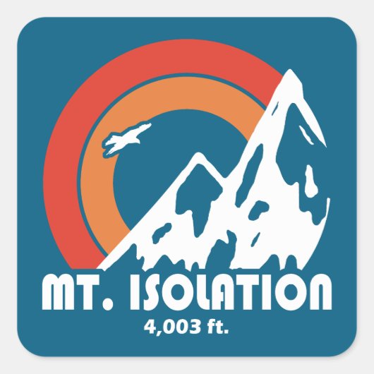 Sticker Carré Mt. Isolation New Hampshire Sun Eagle (Devant)
