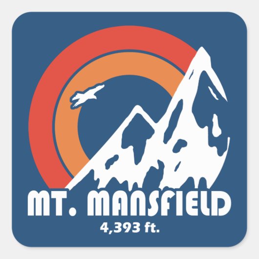 Sticker Carré Mt. Mansfield Sun Eagle (Devant)