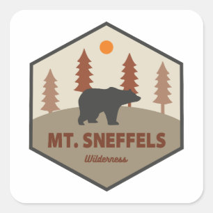 Sticker Carré Mt Sneffels Wilderness Colorado Bear