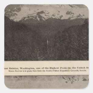 Sticker Carré Mt Snoqualmie plus pluvieux R