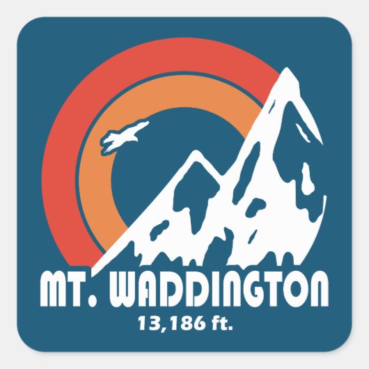 Sticker Carré Mt. Waddington Colombie-Britannique Sun Eagle (Devant)