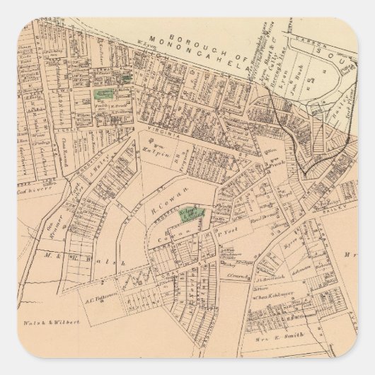 Sticker Carré Mt Washington (Devant)