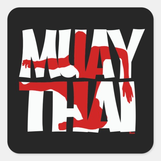 Sticker Carré Muay Thai (Devant)