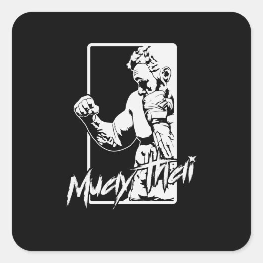 Sticker Carré Muay Thai Boran (Devant)