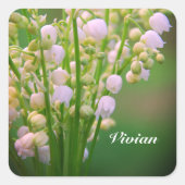 Sticker Carré Muguet personnalisé (Devant)