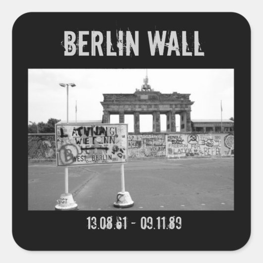 Sticker Carré Mur Berlin (Devant)