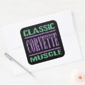 Sticker Carré Muscle Corvette classique (Enveloppe)