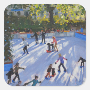Sticker Carré Musée 2014 d'histoire naturelle de patinage de