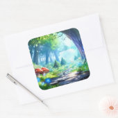 Sticker Carré Mushroom Forest  (Enveloppe)