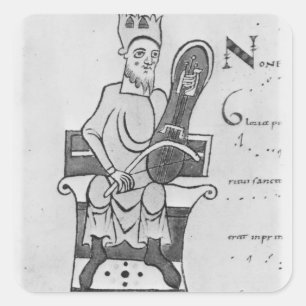 Sticker Carré Musicien jouant d'une croupe