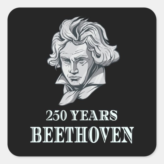 Sticker Carré Musique - 250 Ans De Ludwig van Beethoven (Devant)