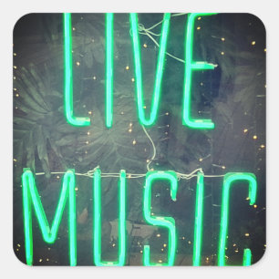 Sticker Carré Musique en direct