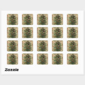 Sticker Carré Musique Vintage Christmas Tree (Feuille)