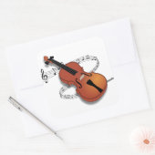 Sticker Carré Musique violon (Enveloppe)