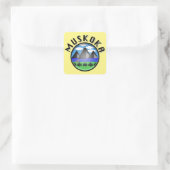 Sticker Carré Muskoka Design (Version 2) - Serviette de plage (Sac)