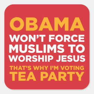 Sticker Carré Musulmans forcés