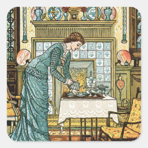 Sticker Carré My Lady's Chamber, face à face