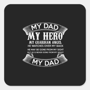 Sticker Carré my my my hero my guardian angel wouch oches over