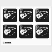 Sticker Carré My Retirement Plan Guitar Funny Musicians (Feuille)