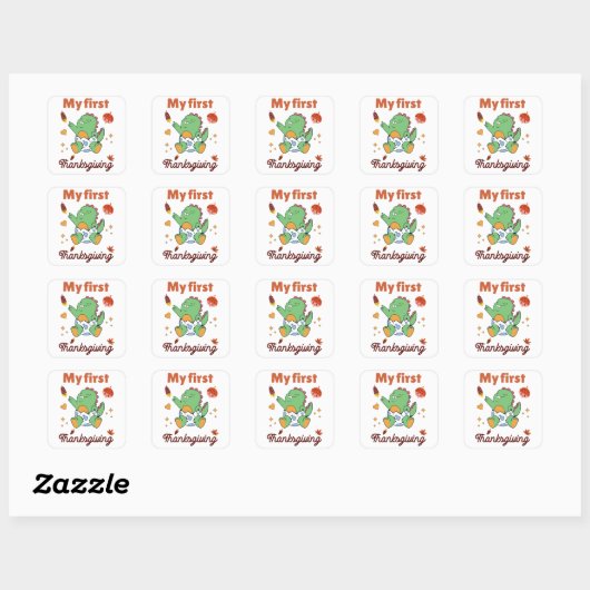 Sticker Carré My Thanksgiving (Feuille)