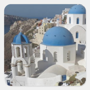 Sticker Carré Mykonos Grèce Travel