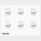 Sticker Carré Myrtilles Myrtille Fruits Fête de mariage (Feuille)