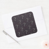 Sticker Carré Mystère question marque énigme puzzle gris (Enveloppe)