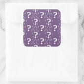 Sticker Carré Mystère question marque énigme puzzle violet (Sac)