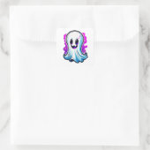 Sticker Carré Mystic Whispers, mignon Halloween Ghost (Sac)