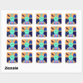 Sticker Carré Mystical Elements with a Thank You Message (Feuille)